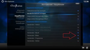 KODI - Skin Optionen