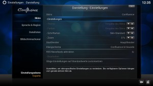 KODI - Skins Einstellungen