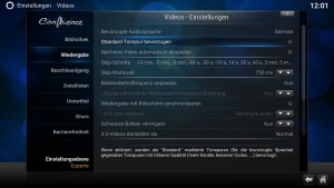 KODI Video Wiedergabe-Einstellungen #2