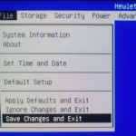 BIOS - Security - Save changes and exit