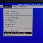 BIOS - Security - Security Boot Configuration
