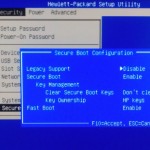 BIOS - Security - Security Boot Configuration - Legacy Support enablen